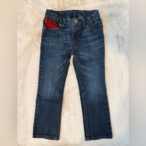 Ralph Lauren Dark Blue Kids Jeans with Red Accent
